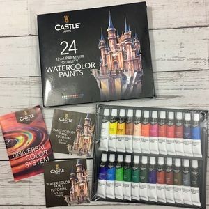 Watercolor Paints Castle Arts 24 12ml Tubes Premium Quality Vibrant Colors! NEW